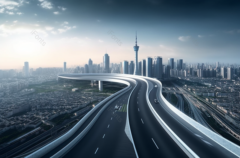 户外广州白昼晴天的天际线公路,高清,摄影图,摄影图片,图片大全,摄影图免费下载